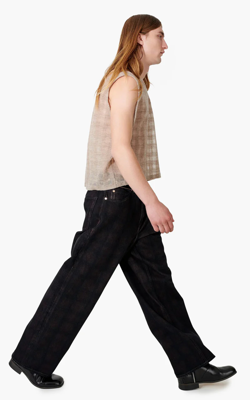 Our Legacy Vast Cut Jeans Overdyed Big Lumberjack Print - Image 5