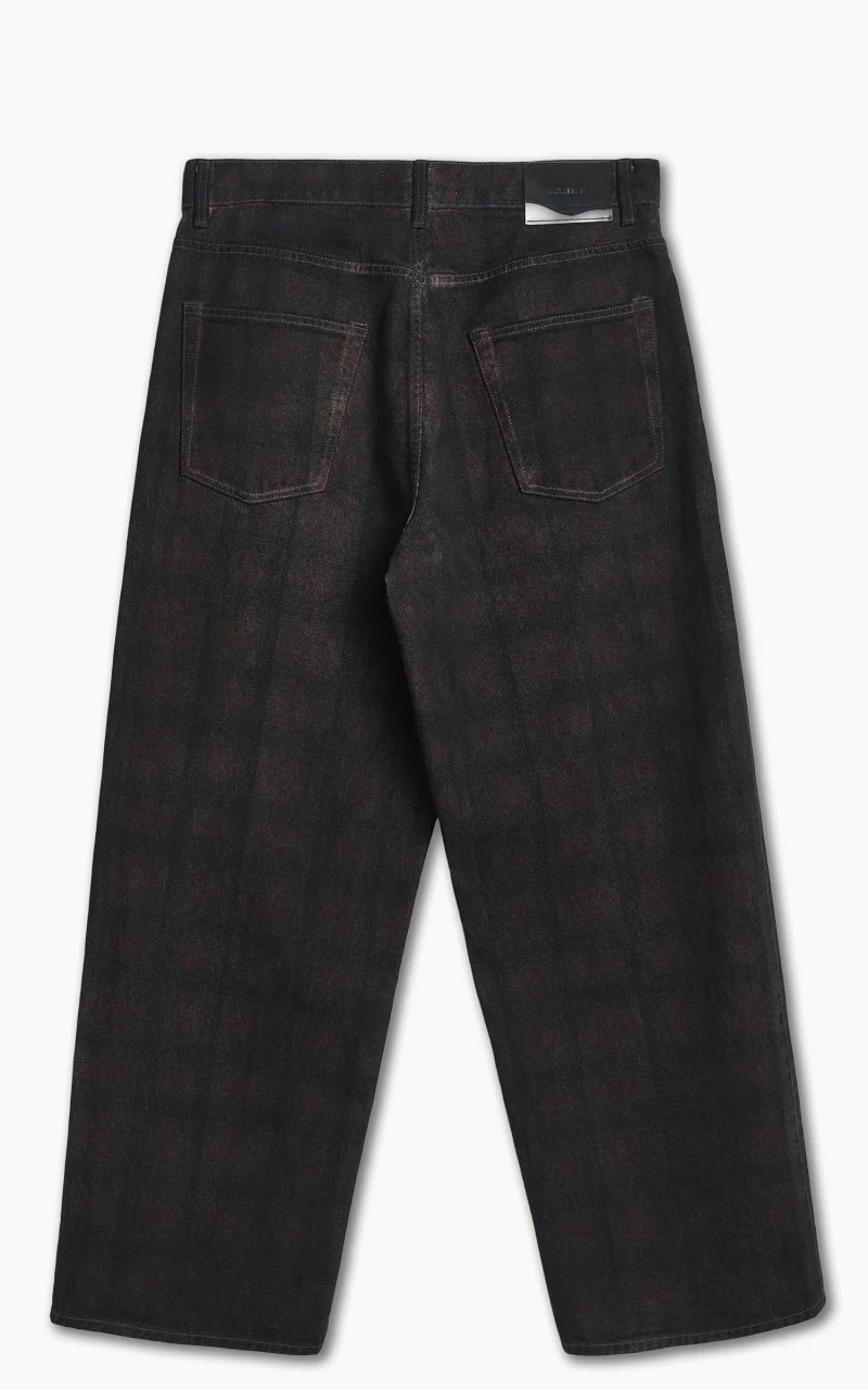 Our Legacy Vast Cut Jeans Overdyed Big Lumberjack Print - Image 9