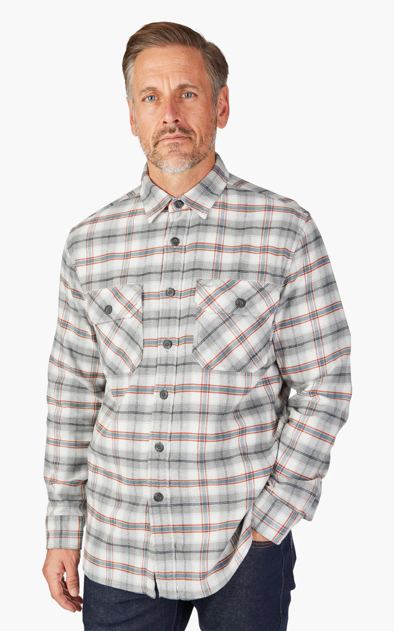 Pendleton Burnside Flannel Shirt Birch/Grey/Red Plaid - Image 4