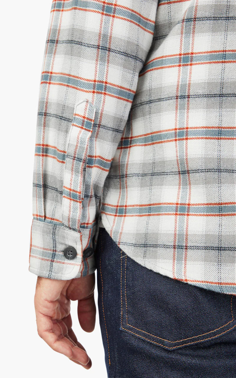 Pendleton Burnside Flannel Shirt Birch/Grey/Red Plaid - Image 7