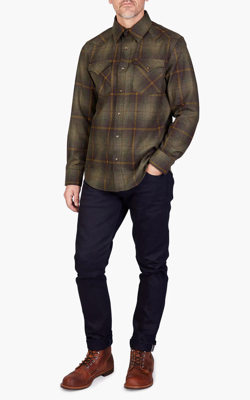 Pendleton Canyon Shirt Green/Ombre Brown - Image 2