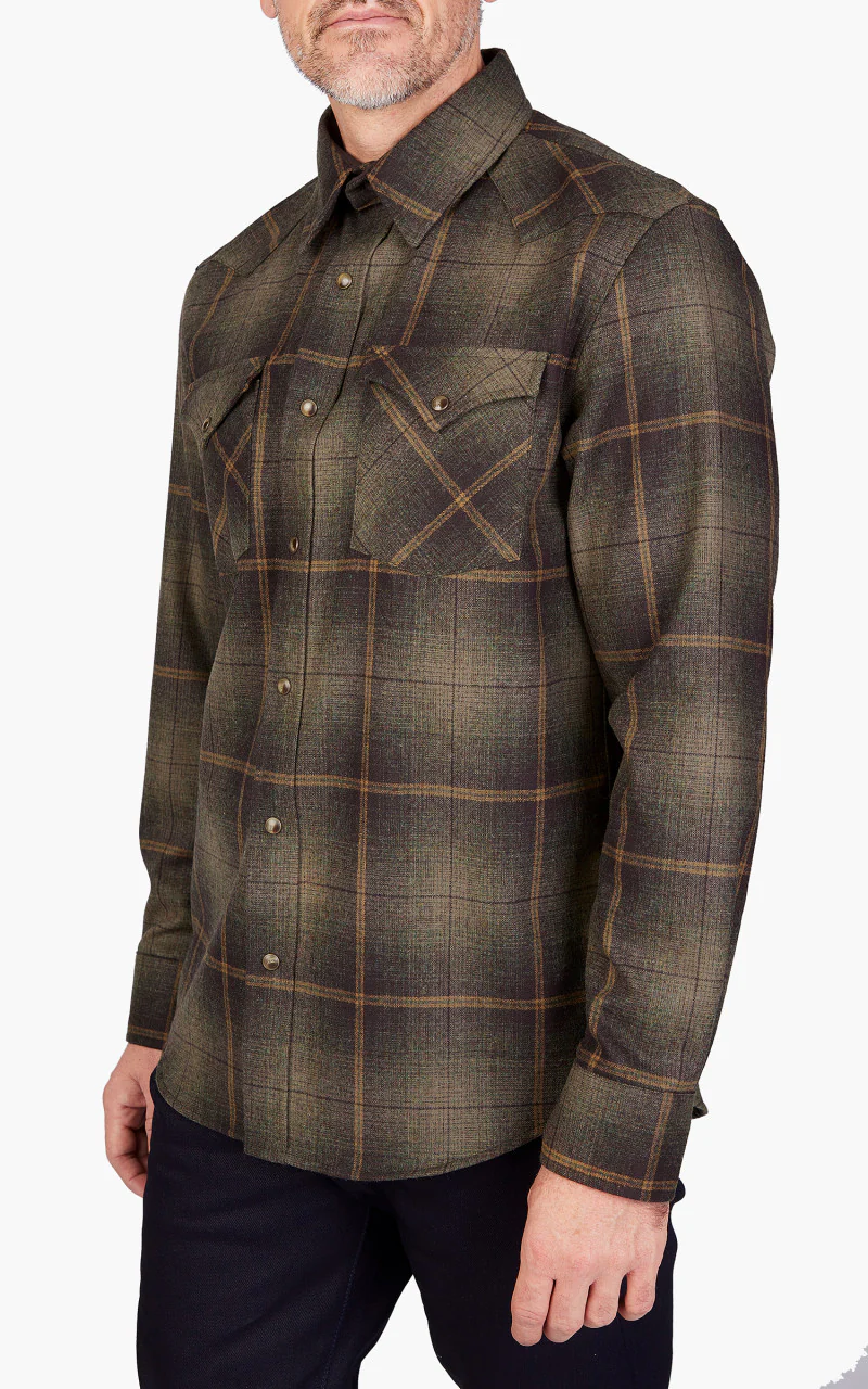 Pendleton Canyon Shirt Green/Ombre Brown - Image 3