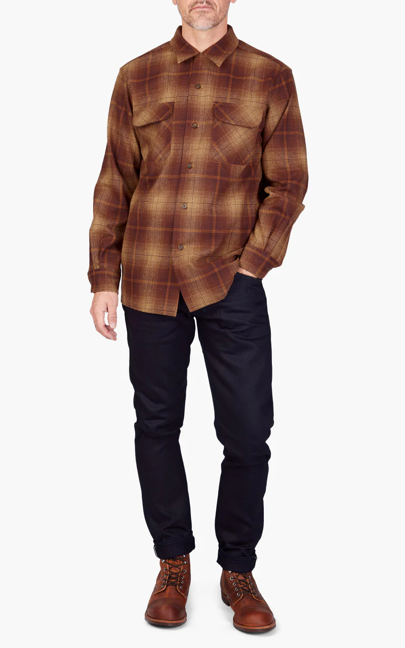 Pendleton Original Board Shirt Gold/Rust Ombre - Image 2