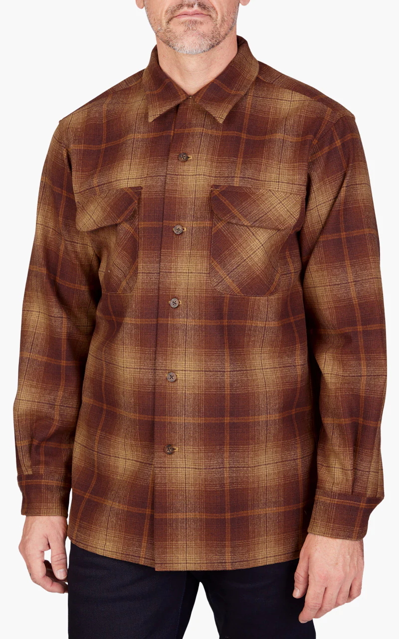 Pendleton Original Board Shirt Gold/Rust Ombre - Image 3