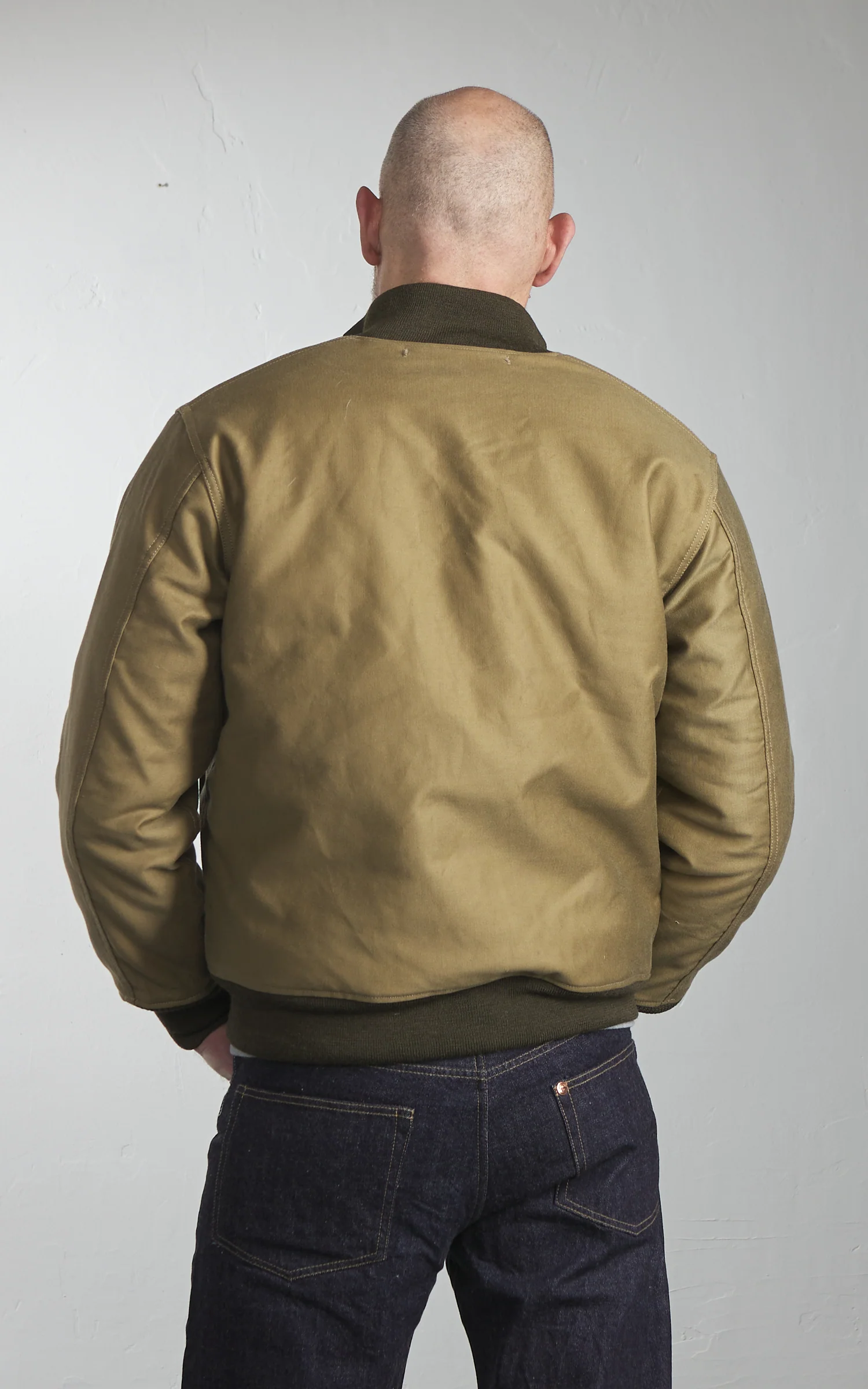 Pherrow's 25W-P1168DJ Deck Jacket Alpaca Faded Khaki - Image 4