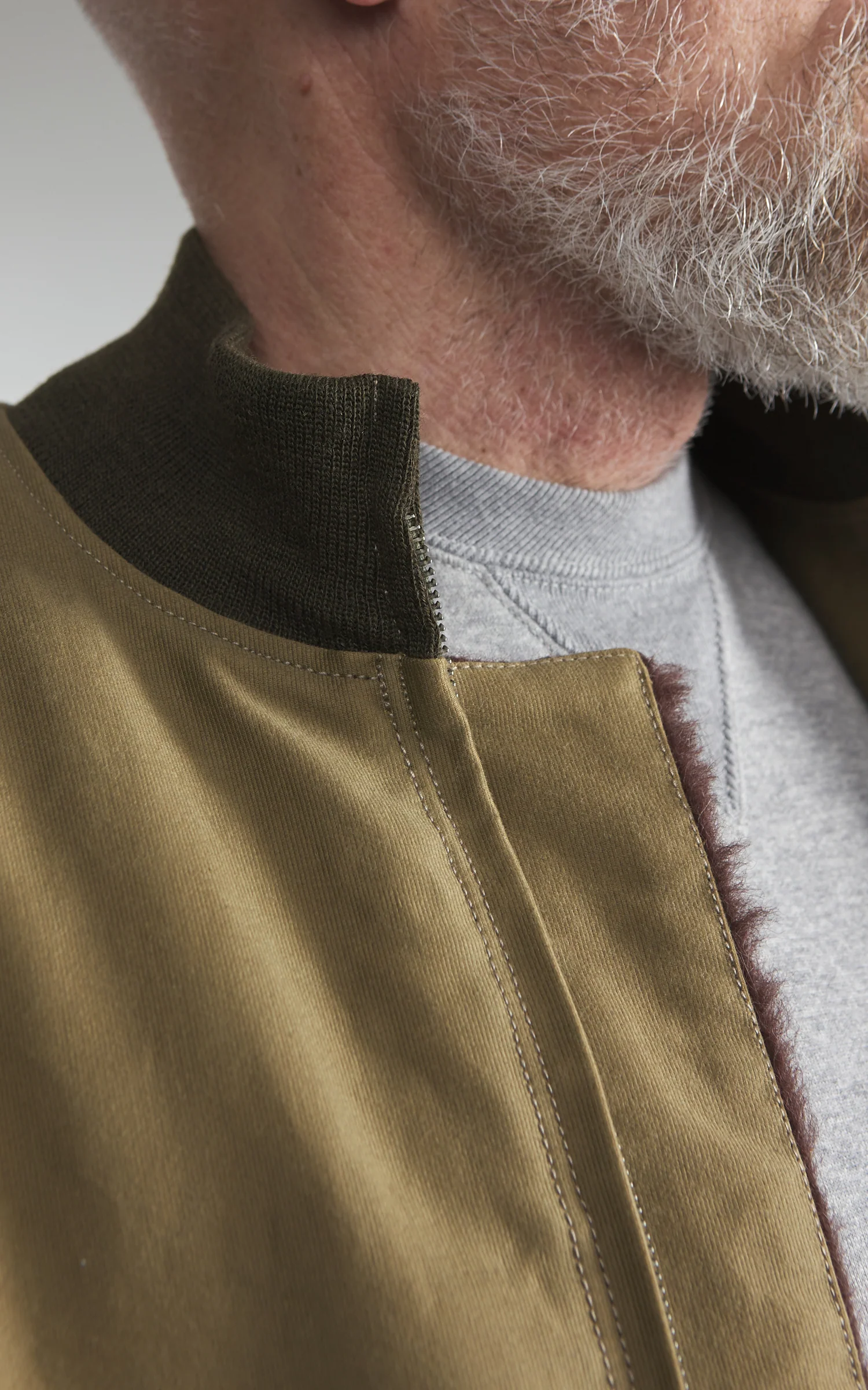 Pherrow's 25W-P1168DJ Deck Jacket Alpaca Faded Khaki - Image 7