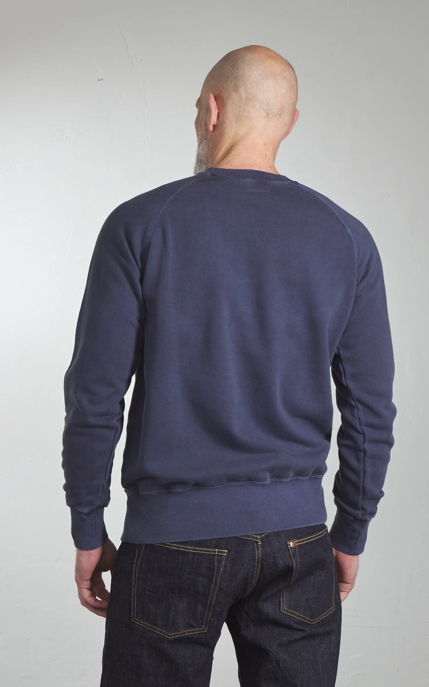 Pherrow's 25W-PRS-P Raglan Sweatshirt Faded Navy - Image 5