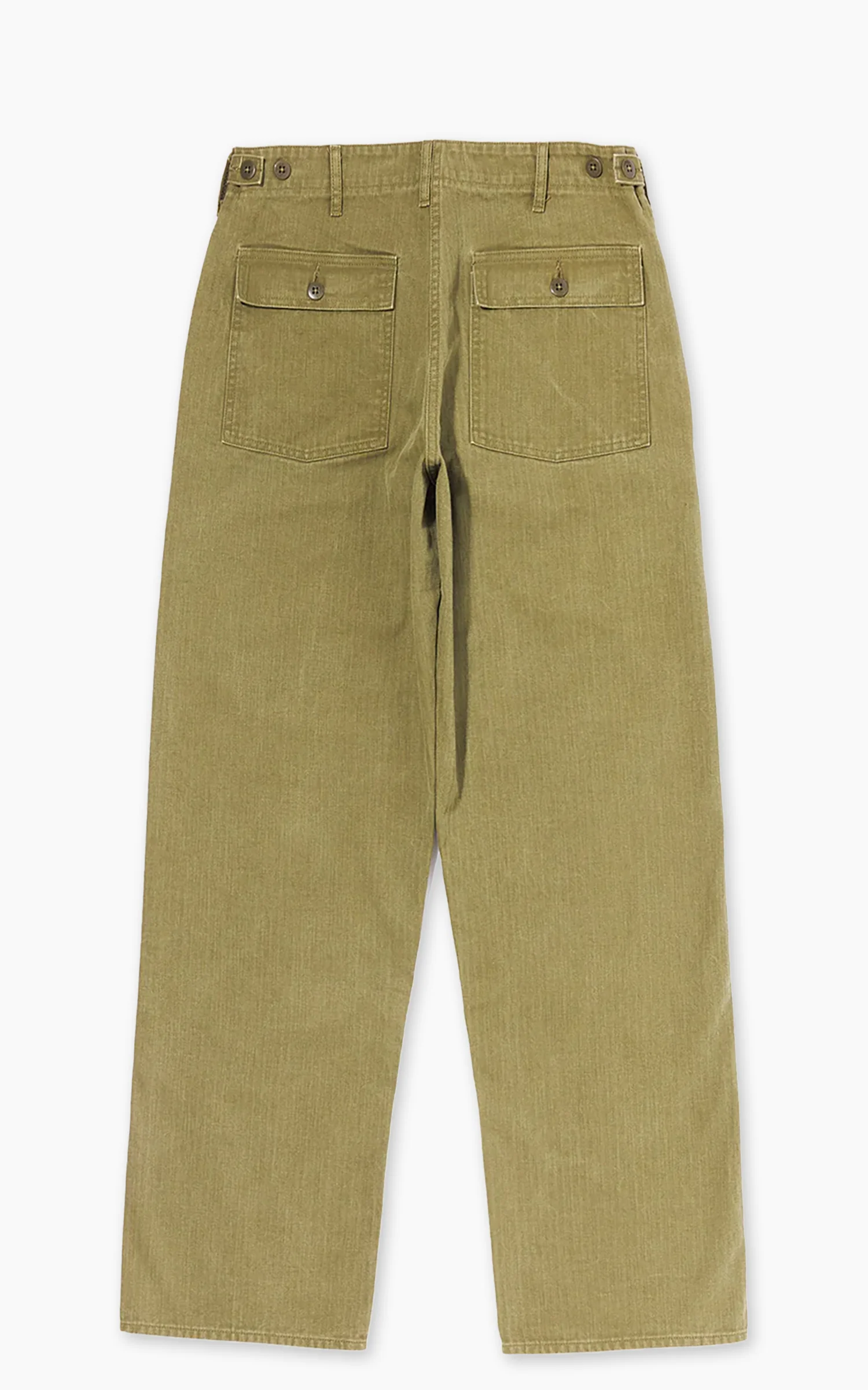 Pherrow's 26S-PUP-H Herringbone Baker Pants Olive - Image 5