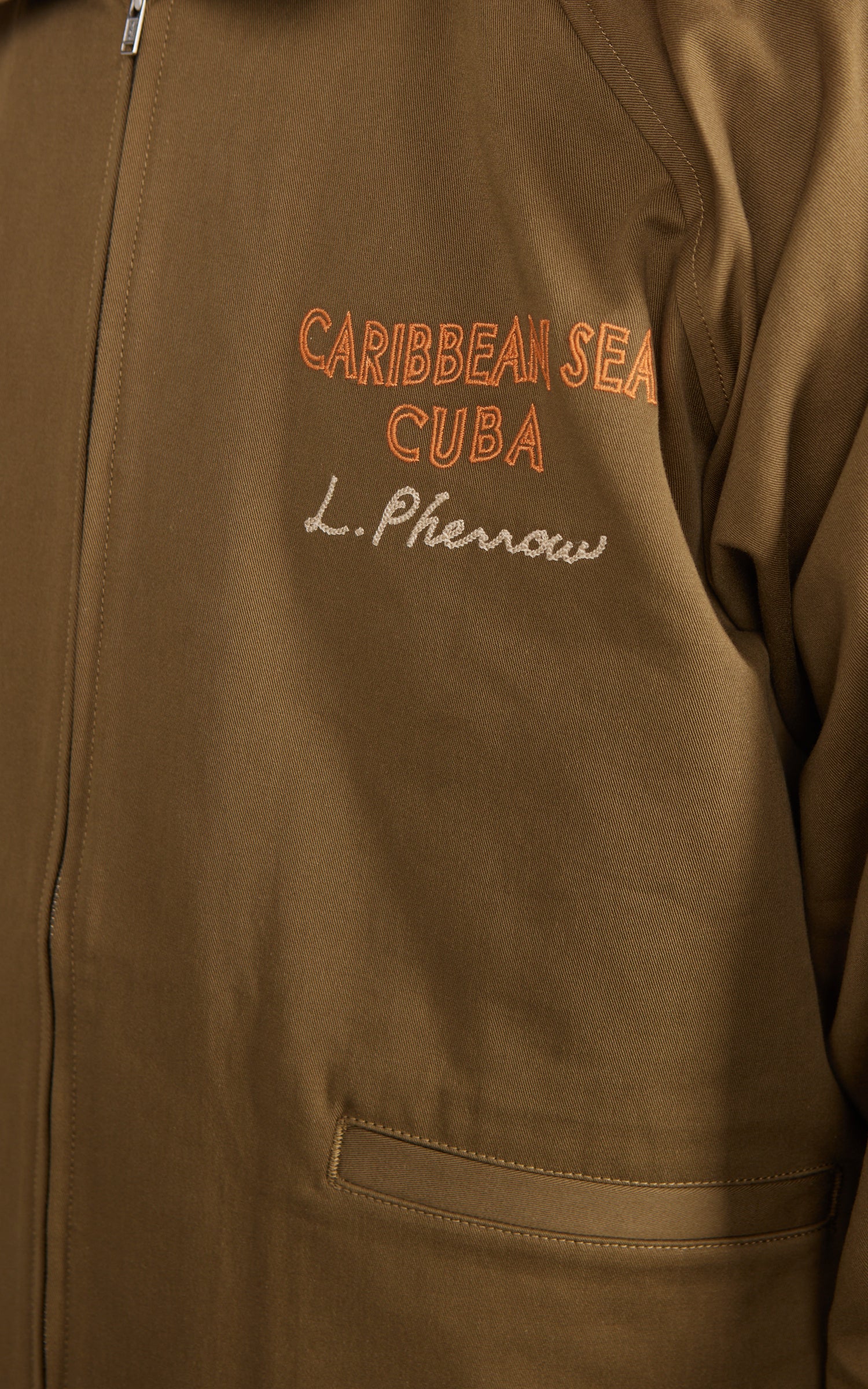 Pherrow's 26S-PVSJ1 Cuban Souvenir Jacket Olive - Image 8