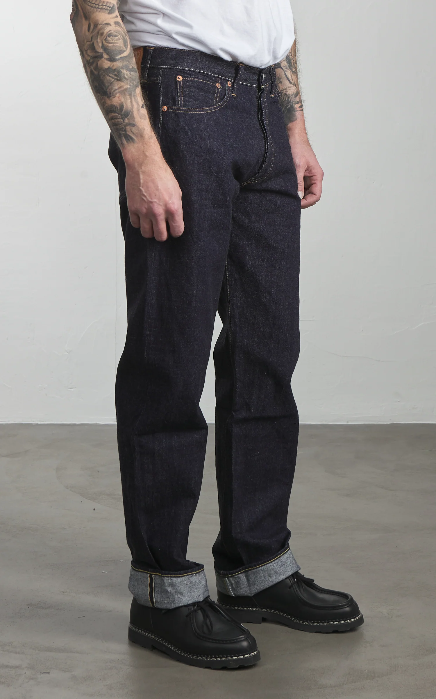 Pherrow's 521SW Straight Selvedge Jeans Indigo - Image 4