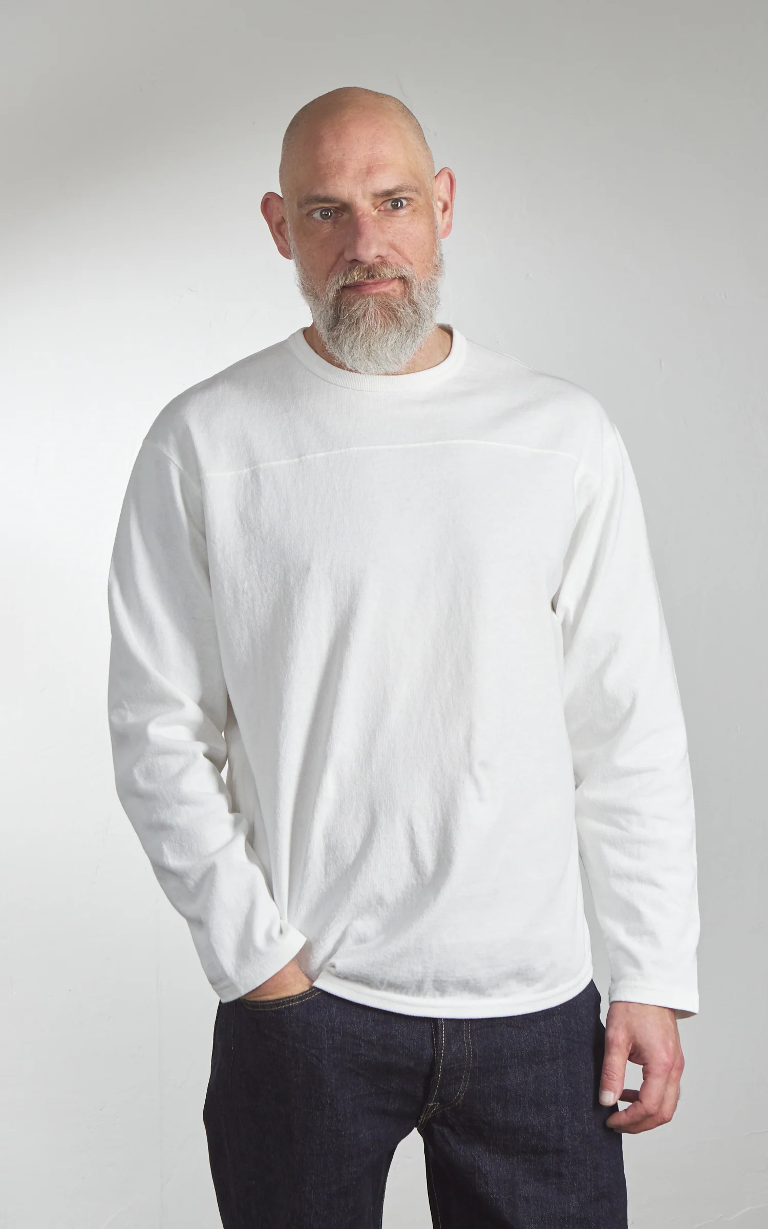 Pherrow's PLFT1 Football Longsleeve Tee White - Image 4