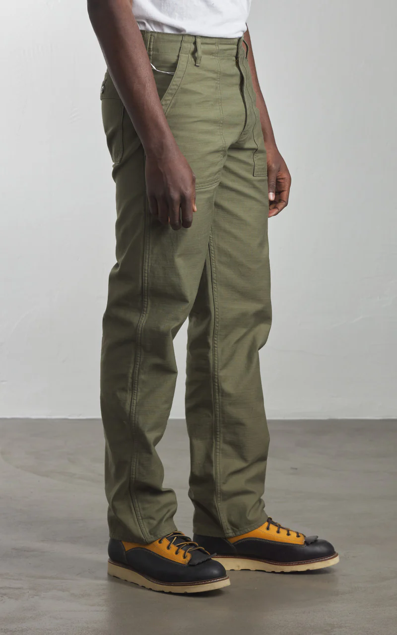 Pherrow's PUP1 Baker Pants Back Satin Olive - Image 4