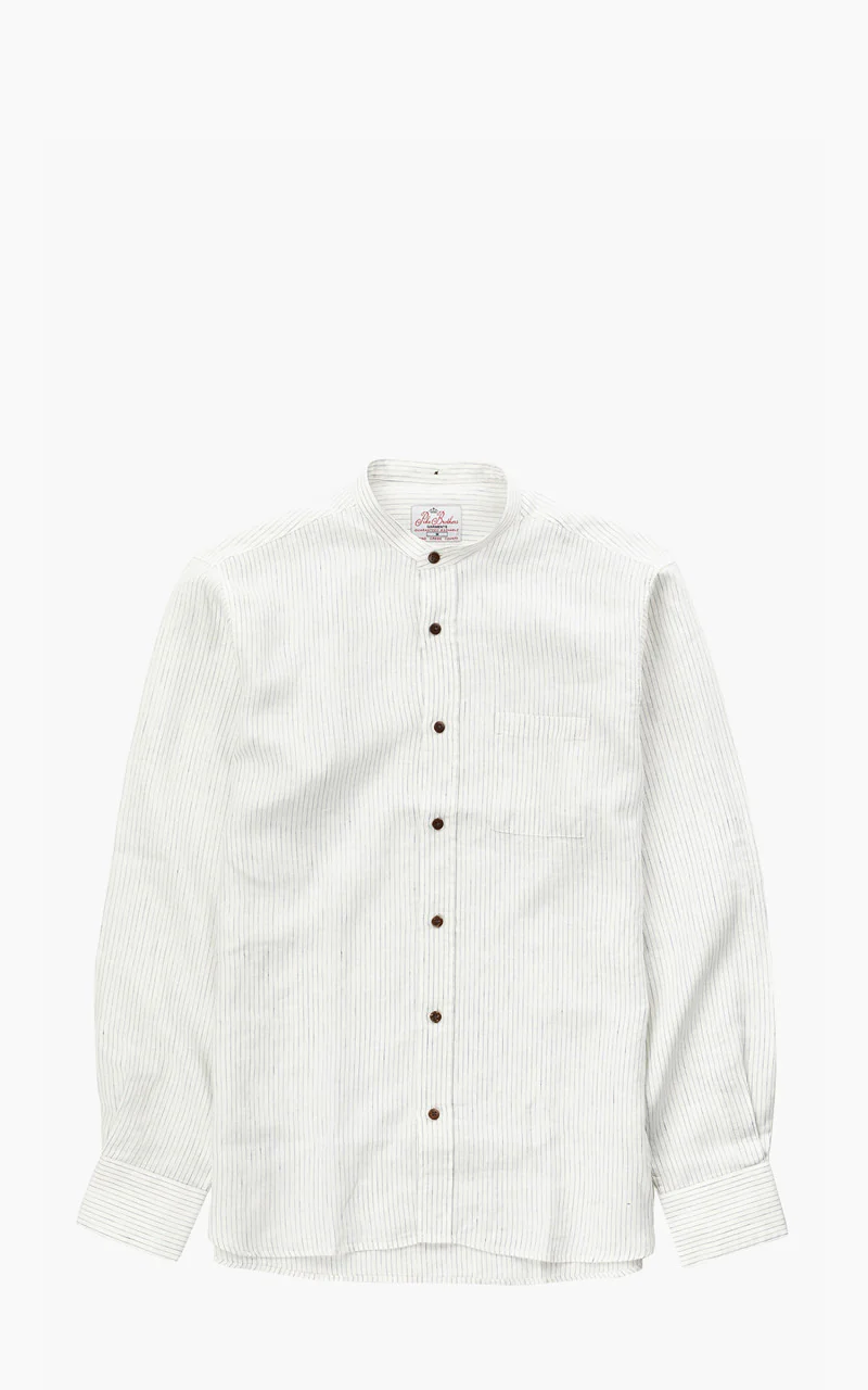 Pike Brothers 1923 Buccanoy Shirt Linen Blue White