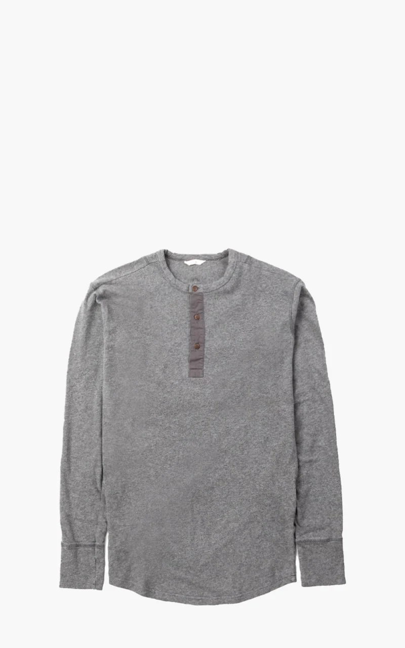 Pike Brothers 1927 Henley Shirt Long Sleeve Grey Melange