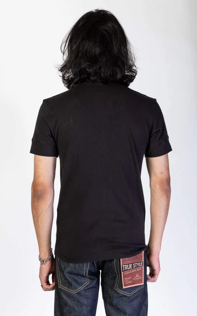 Pike Brothers 1927 Henley Short Sleeve Faded Black - Image 3