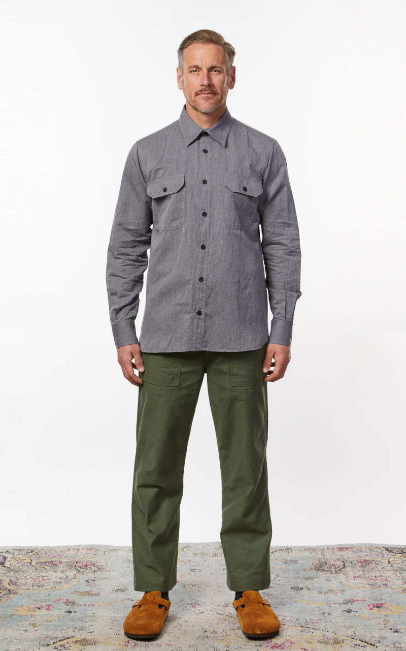 Pike Brothers 1932 Engineer Shirt Union Grey - Image 2