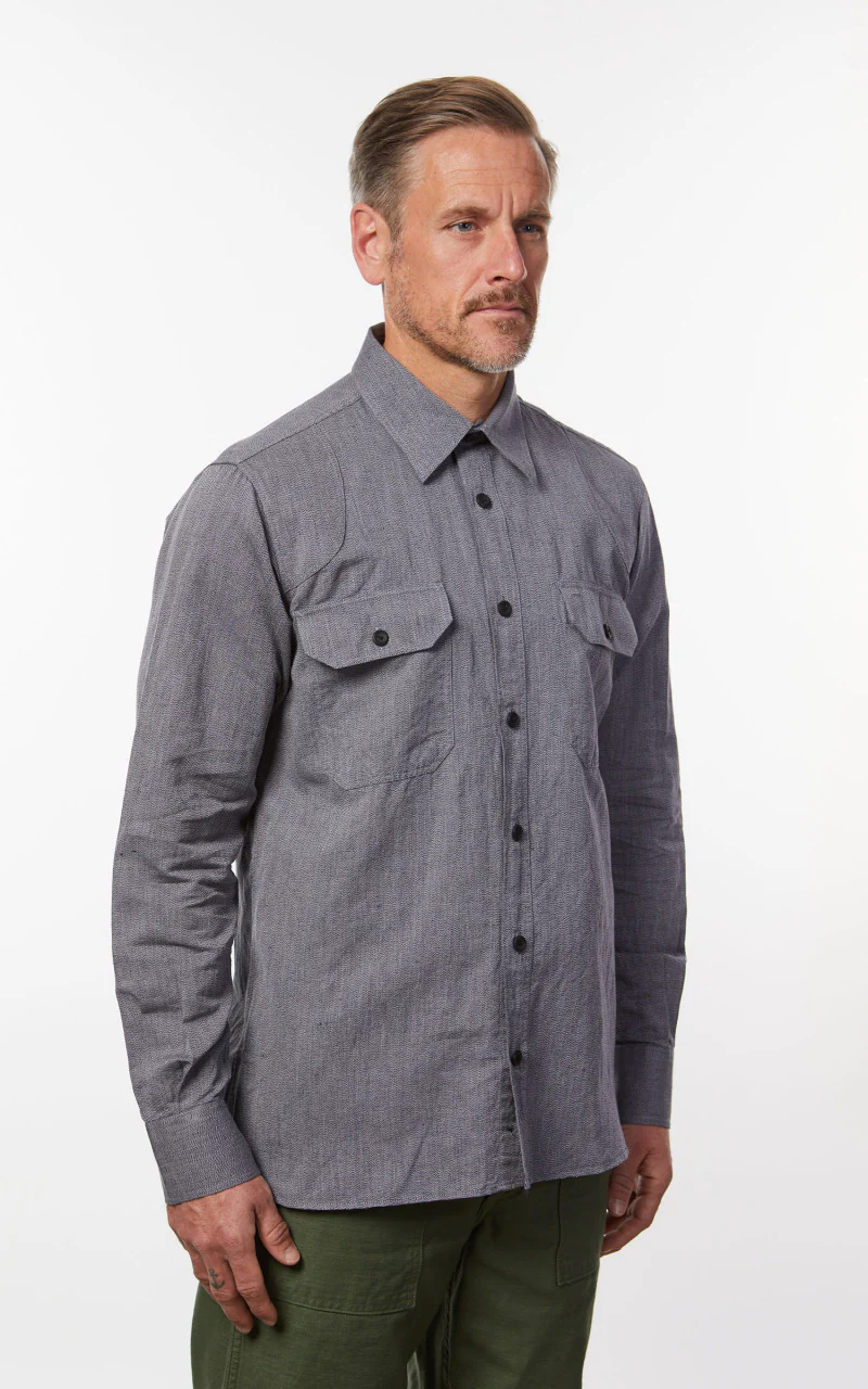 Pike Brothers 1932 Engineer Shirt Union Grey - Image 6