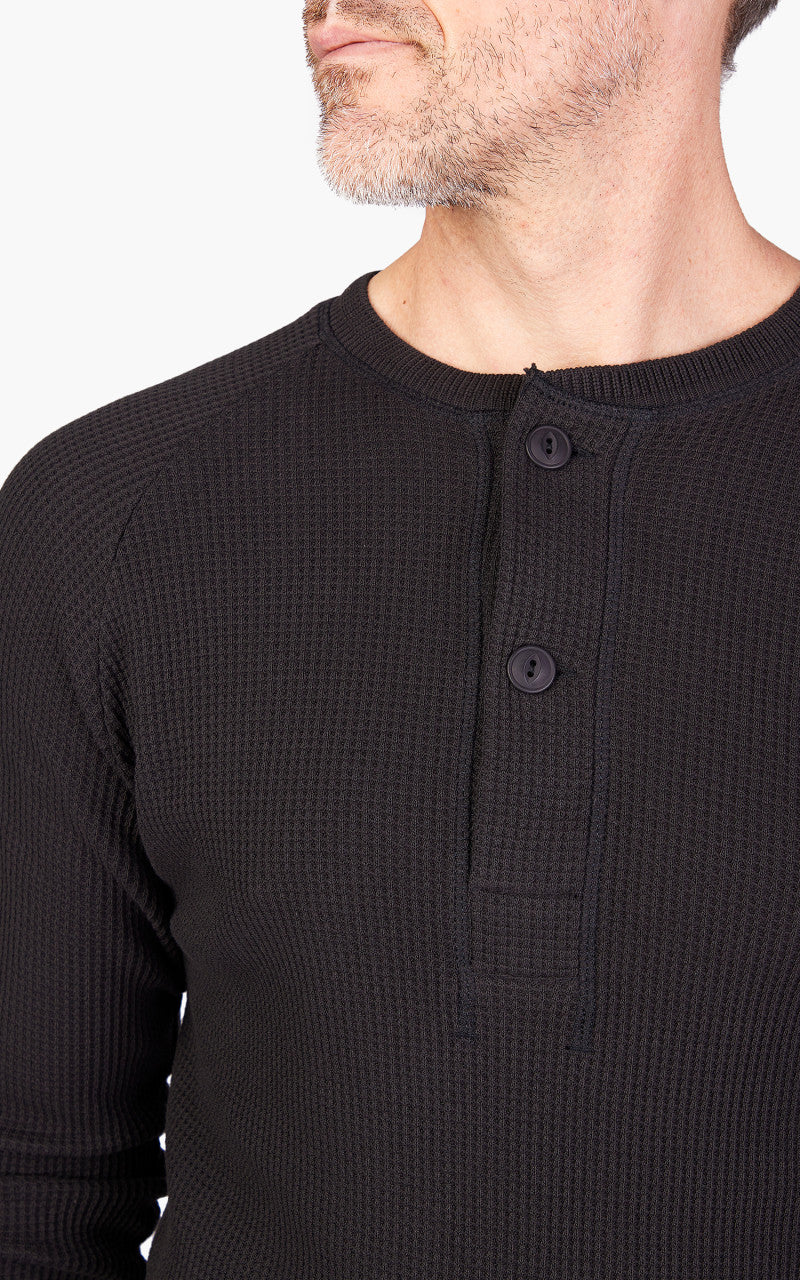 Pike Brothers 1936 Waffle Shirt Black - Image 4
