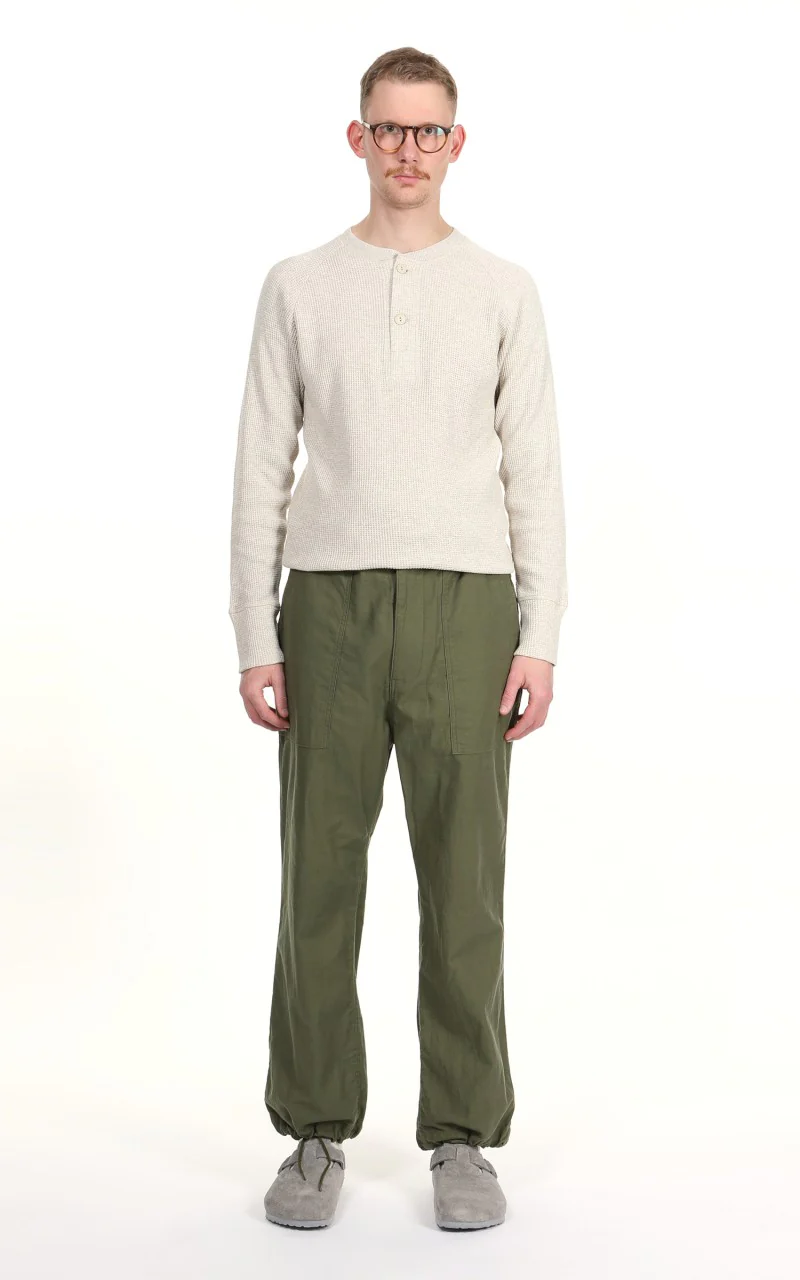 Pike Brothers 1936 Waffle Shirt Long Sleeve Natural - Image 2