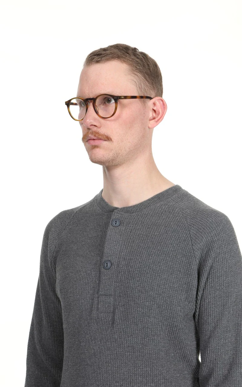 Pike Brothers 1936 Waffle Shirt Long Sleeve Rockport Grey - Image 8