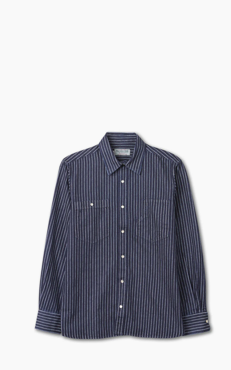 Pike Brothers 1937 Roamer Shirt Blue Wabash Denim