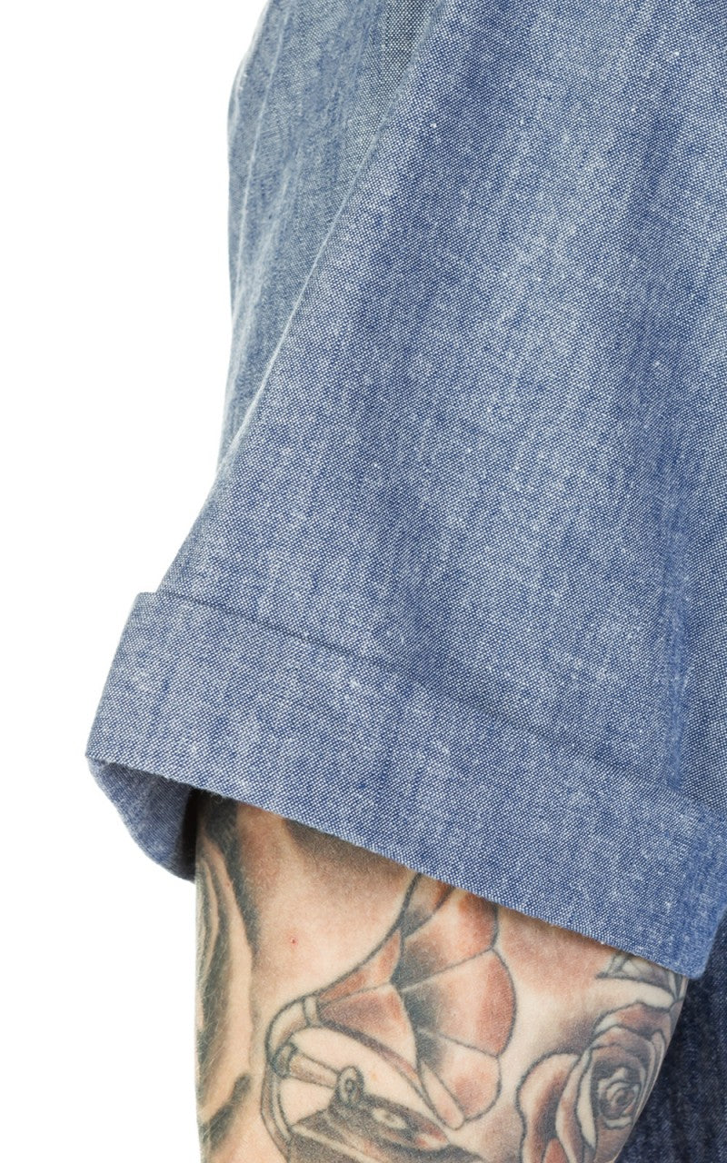Pike Brothers 1937 Roamer Shirt Short Sleeve Blue Chambray - Image 6