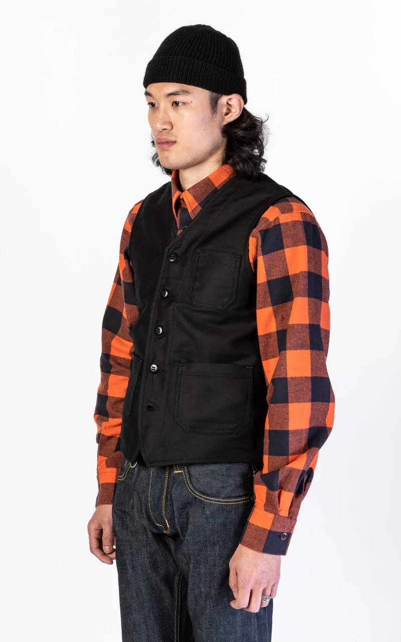 Pike Brothers 1937 Roamer Vest Elephant Skin Black - Image 3