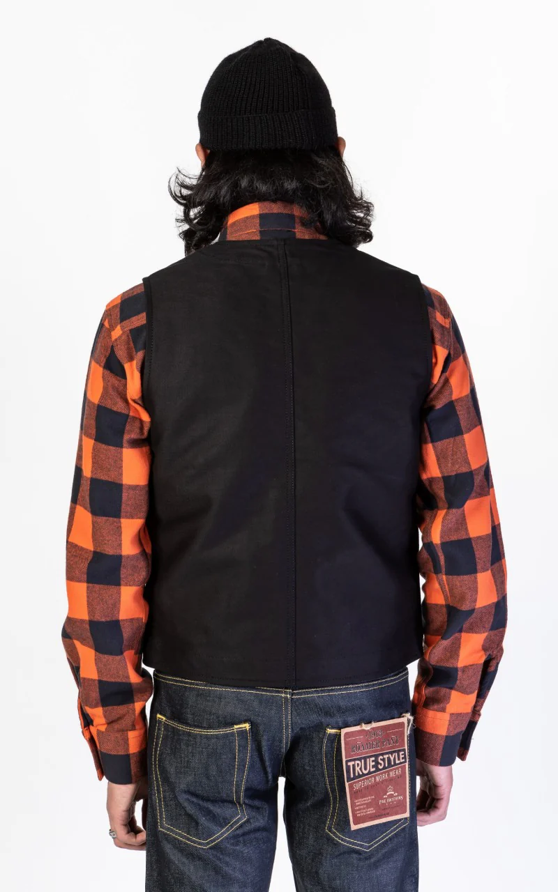 Pike Brothers 1937 Roamer Vest Elephant Skin Black - Image 4