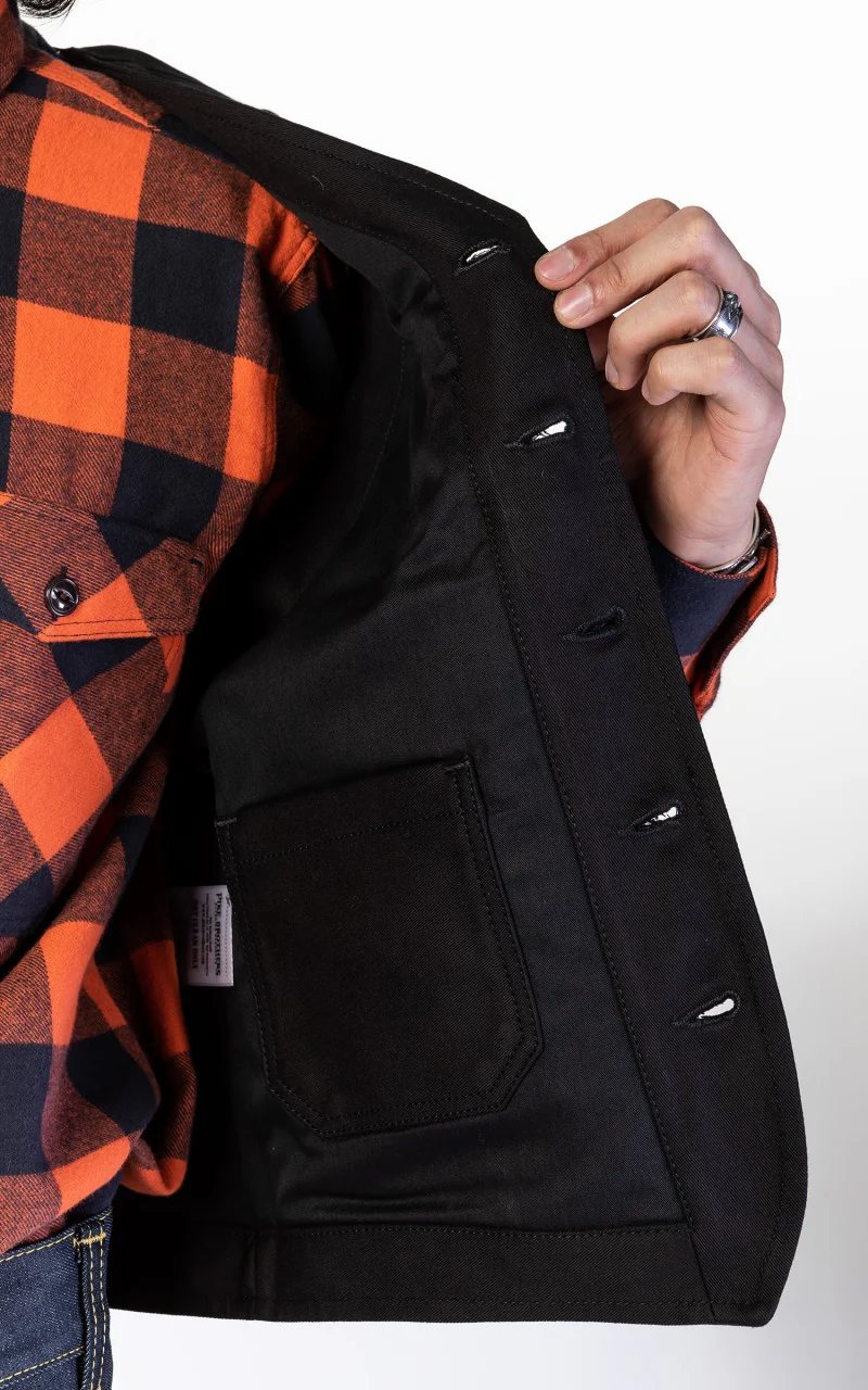 Pike Brothers 1937 Roamer Vest Elephant Skin Black - Image 6