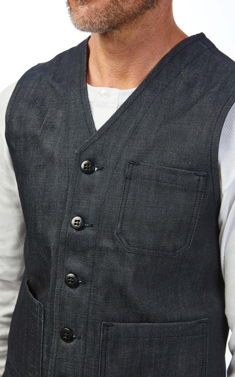 Pike Brothers 1937 Roamer Vest Metal Indigo - Image 3