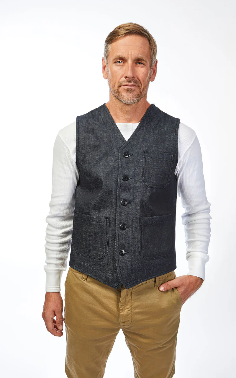 Pike Brothers 1937 Roamer Vest Metal Indigo - Image 4