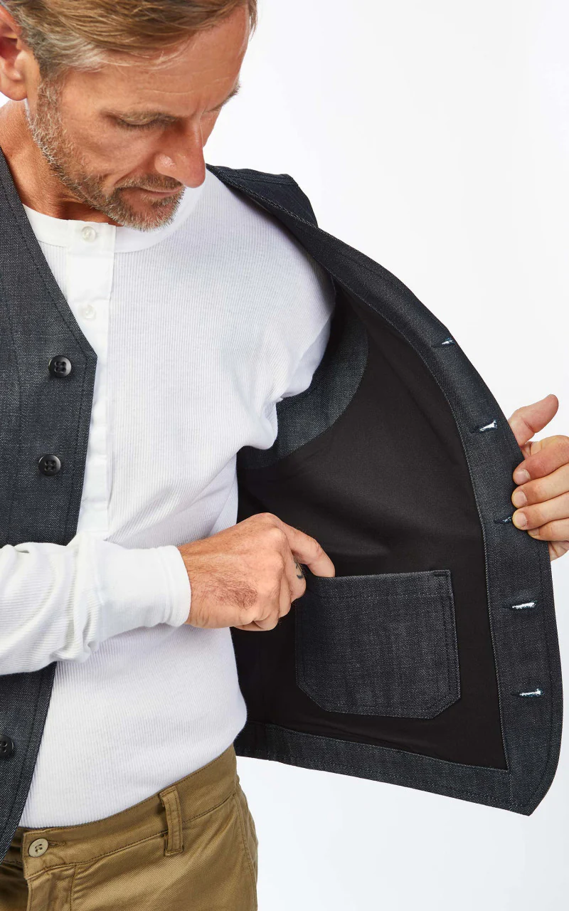 Pike Brothers 1937 Roamer Vest Metal Indigo - Image 9