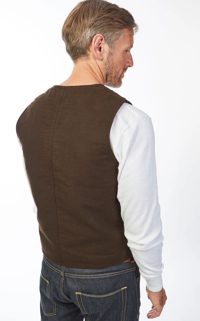 Pike Brothers 1937 Roamer Vest Moleskin Soil Brown - Image 6