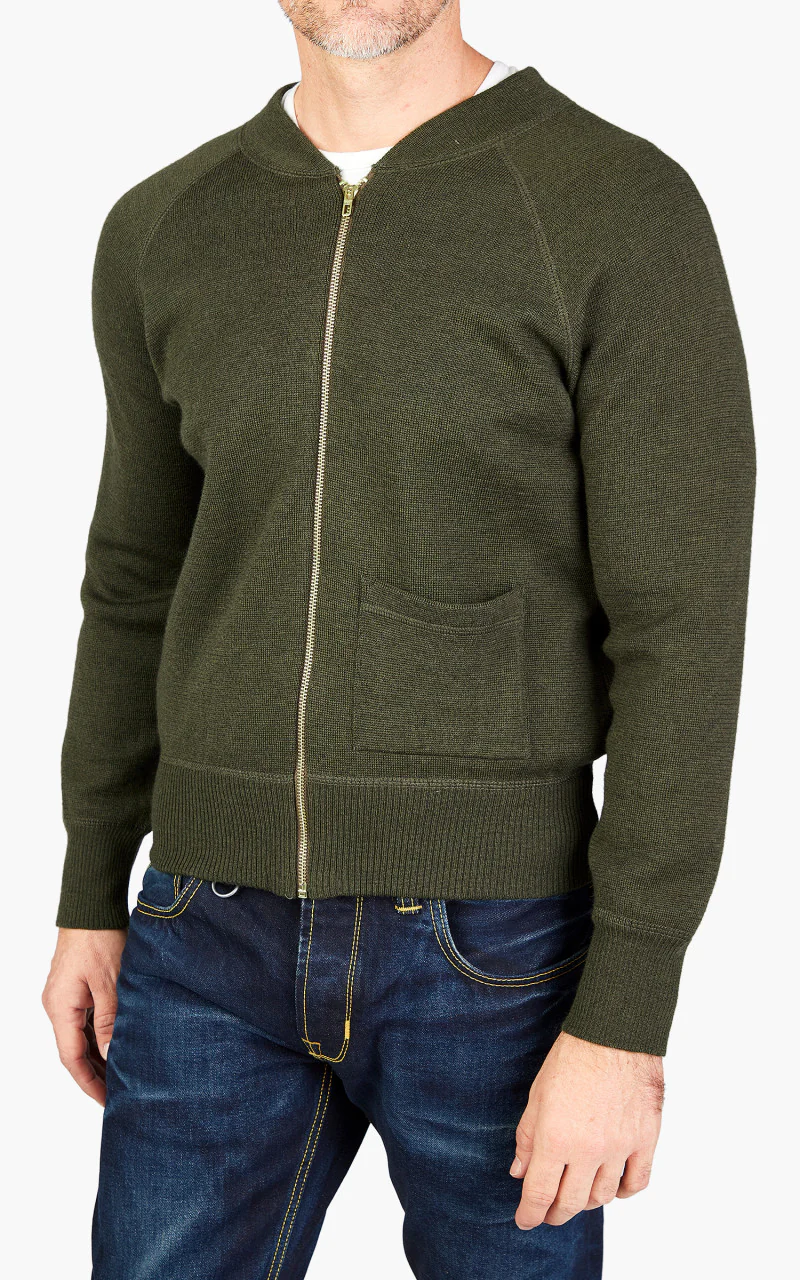 Pike Brothers 1943 C2 Sweater Olive Drab - Image 4