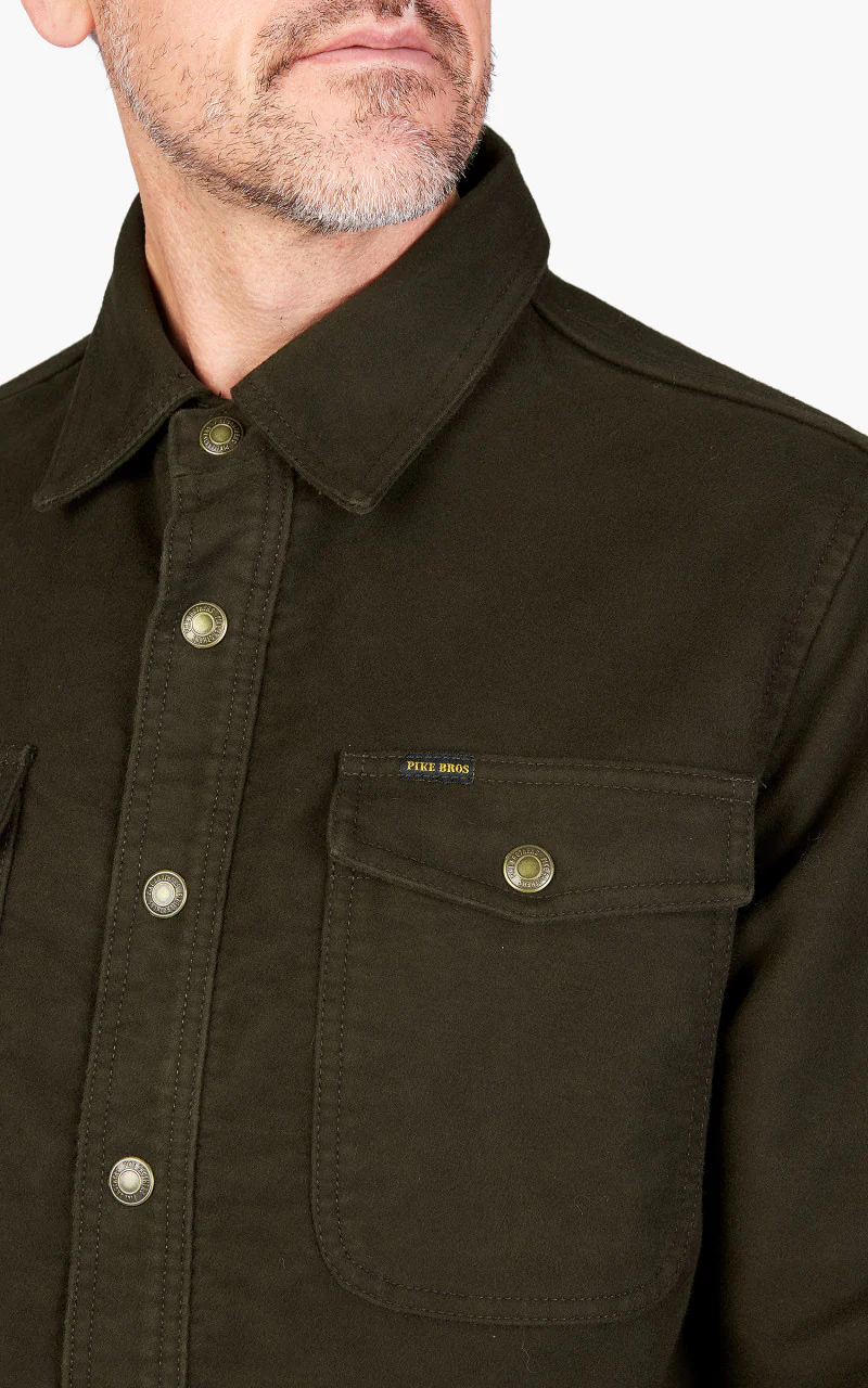 Pike Brothers 1943 CPO Shirt Moleskin Soil Brown - Image 5