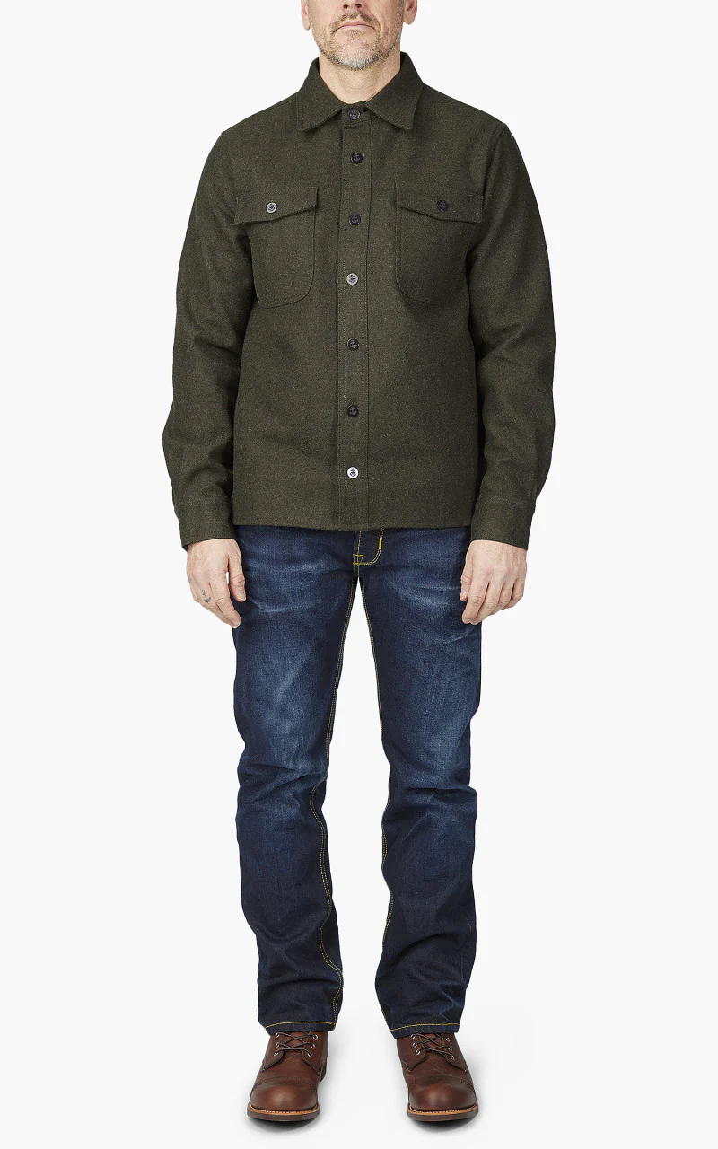 Pike Brothers 1943 CPO Shirt Wool Olive - Image 2