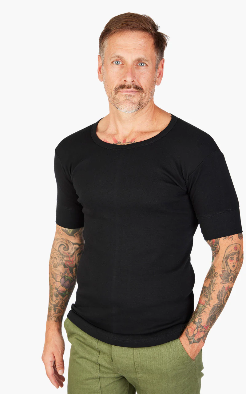 Pike Brothers 1962 Round Neck Tee 2-Pack Black - Image 5