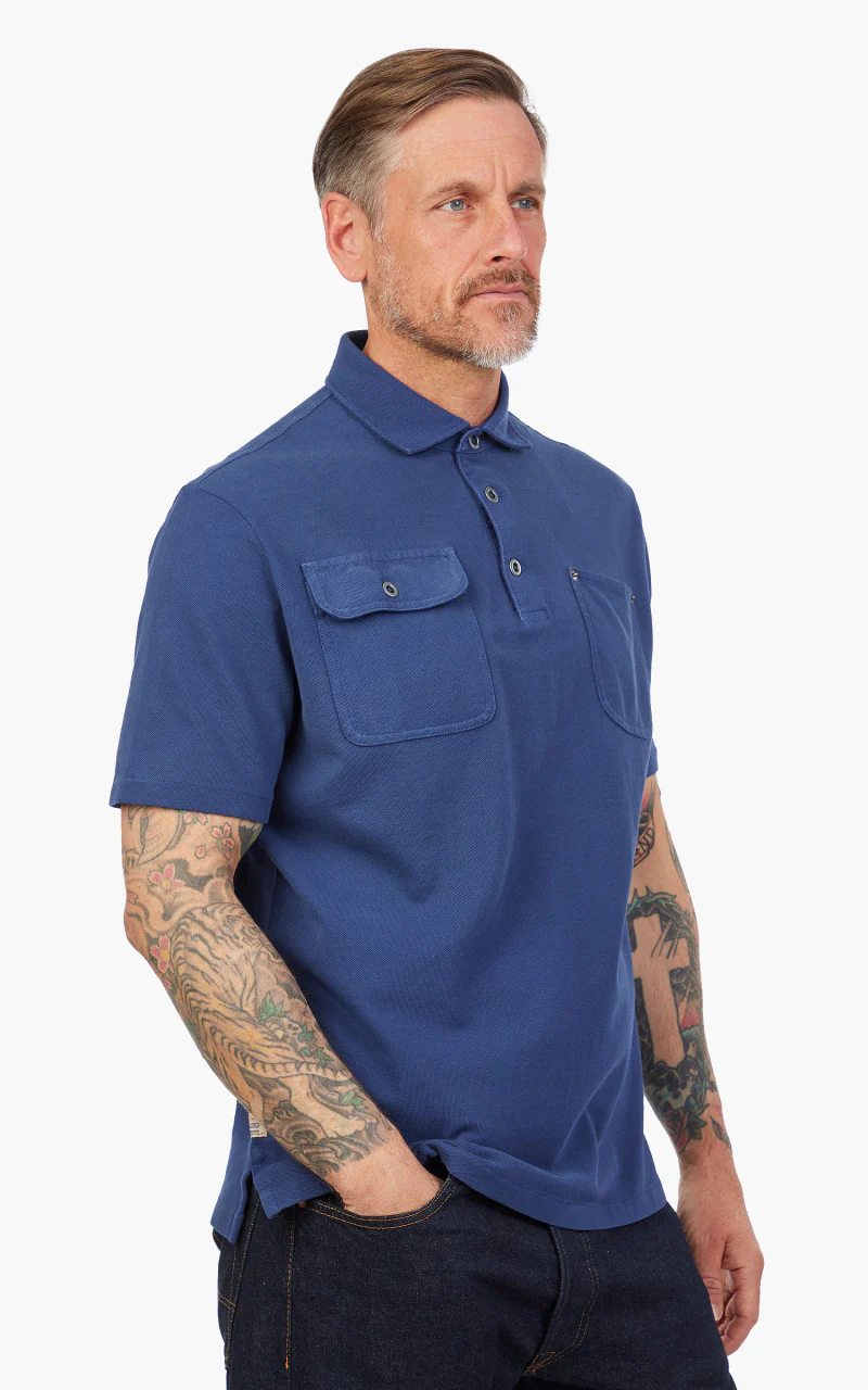 Polo Ralph Lauren Classic Fit Mesh Pocket Polo Shirt Blue - Image 2