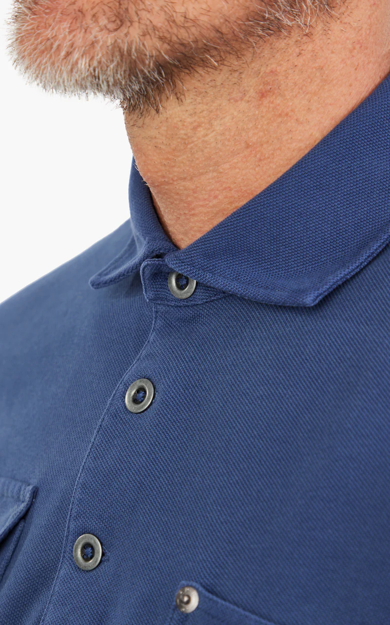 Polo Ralph Lauren Classic Fit Mesh Pocket Polo Shirt Blue - Image 7