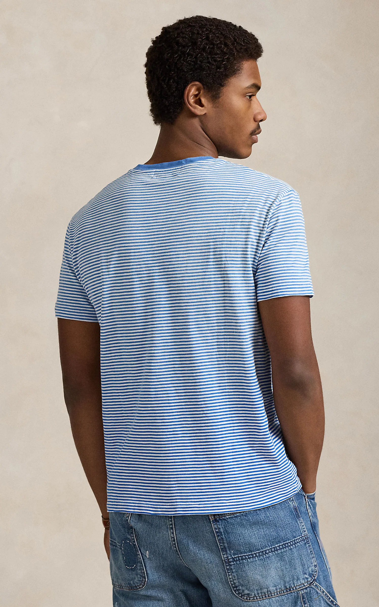 Polo Ralph Lauren Classic Fit Striped Jersey T-Shirt Dakota Blue Multi - Image 6