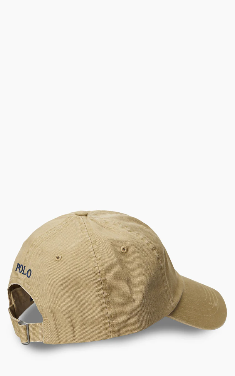 Polo Ralph Lauren Cotton Chino Baseball Cap Tan - Image 3