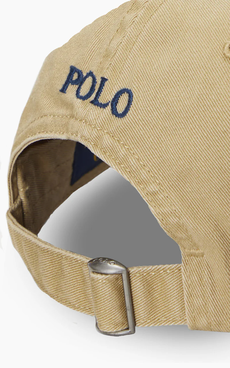 Polo Ralph Lauren Cotton Chino Baseball Cap Tan - Image 4