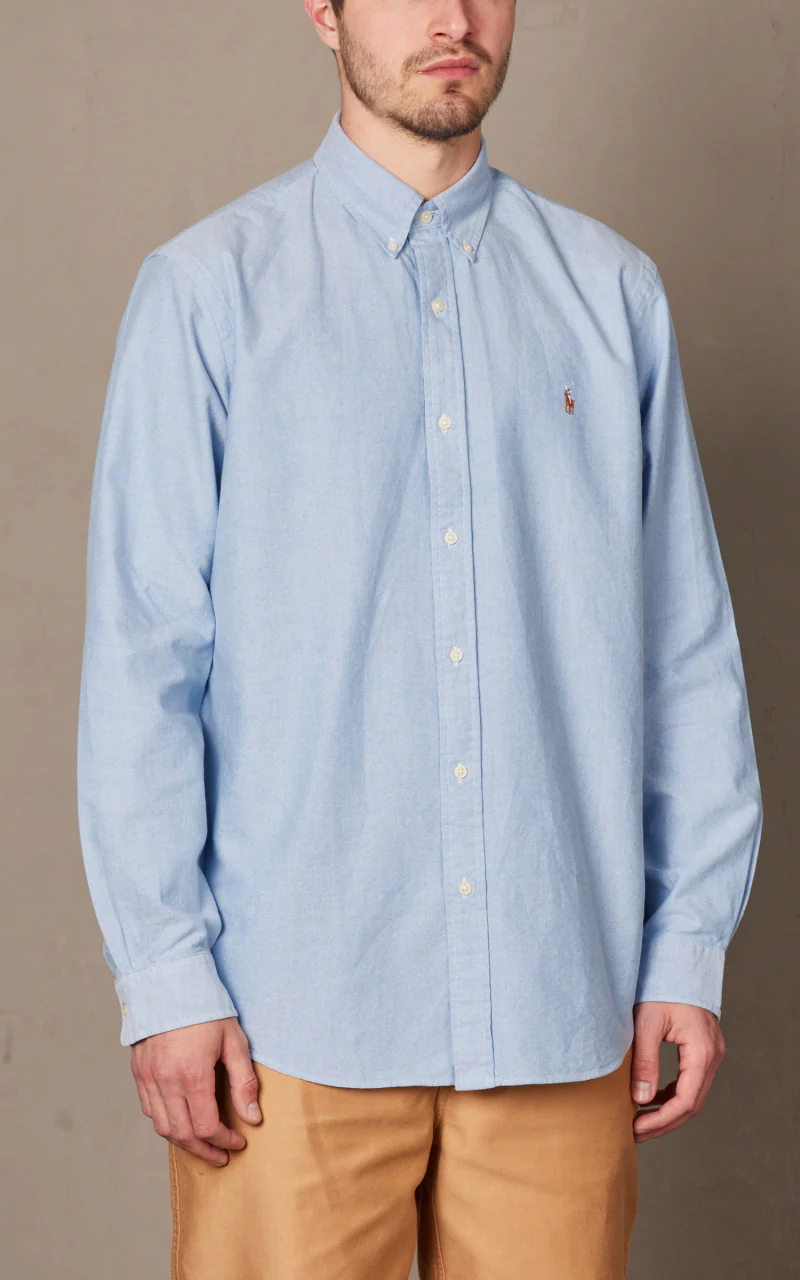 Polo Ralph Lauren Custom Fit Oxford Shirt Blue - Image 5