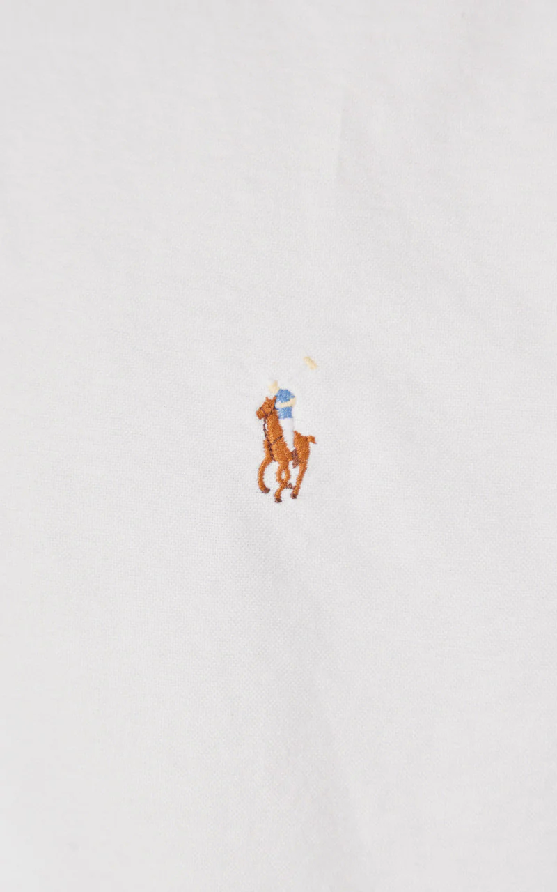 Polo Ralph Lauren Custom Fit Oxford Shirt White - Image 4