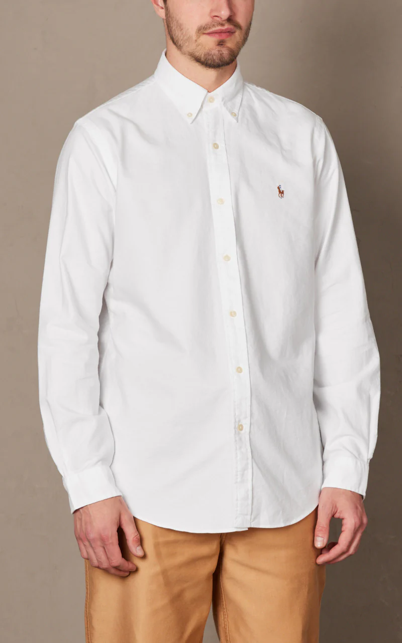 Polo Ralph Lauren Custom Fit Oxford Shirt White - Image 5