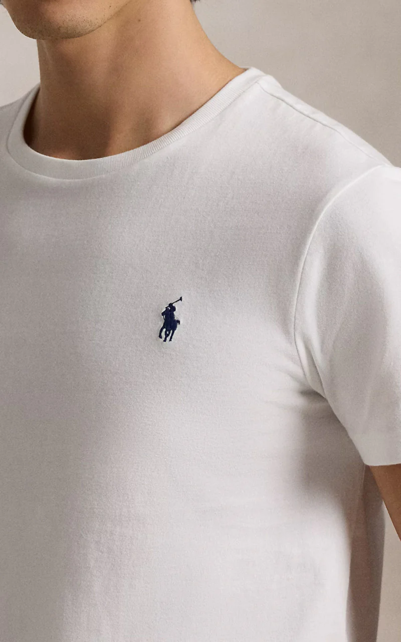 Polo Ralph Lauren Custom Slim Fit Jersey Crewneck T-Shirt White - Image 4
