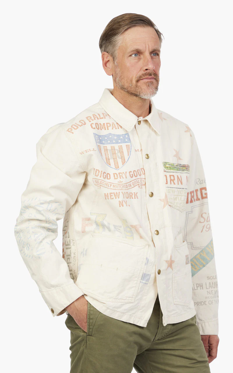 Polo Ralph Lauren Denim Graphic Painter Jacket Natural Multi - Image 2