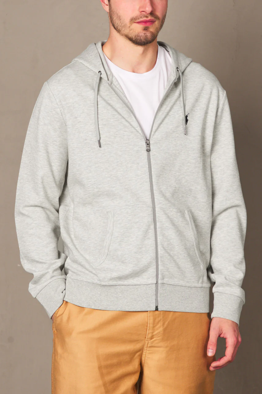 Polo Ralph Lauren Double-Knit Full-Zip Hoodie Light Sport Heather - Image 4