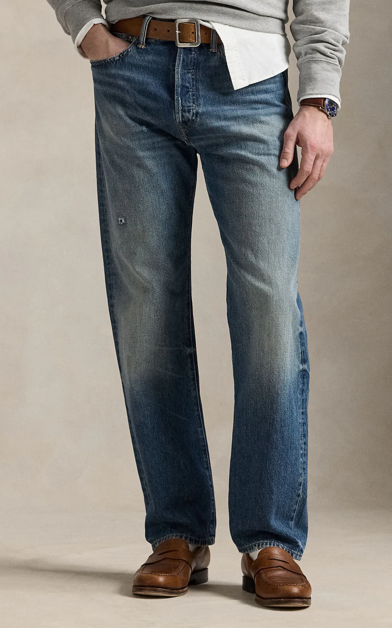 Polo Ralph Lauren Heritage Straight Distressed Jeans Kensington Wash - Image 3