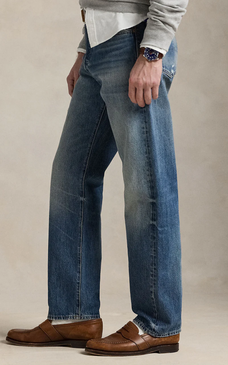 Polo Ralph Lauren Heritage Straight Distressed Jeans Kensington Wash - Image 4